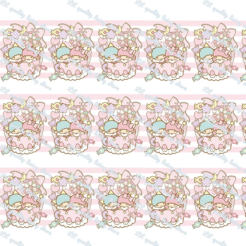 Корсажная лента с мультяшным рисунком 50 ярдов для упаковки подарков сделай сам