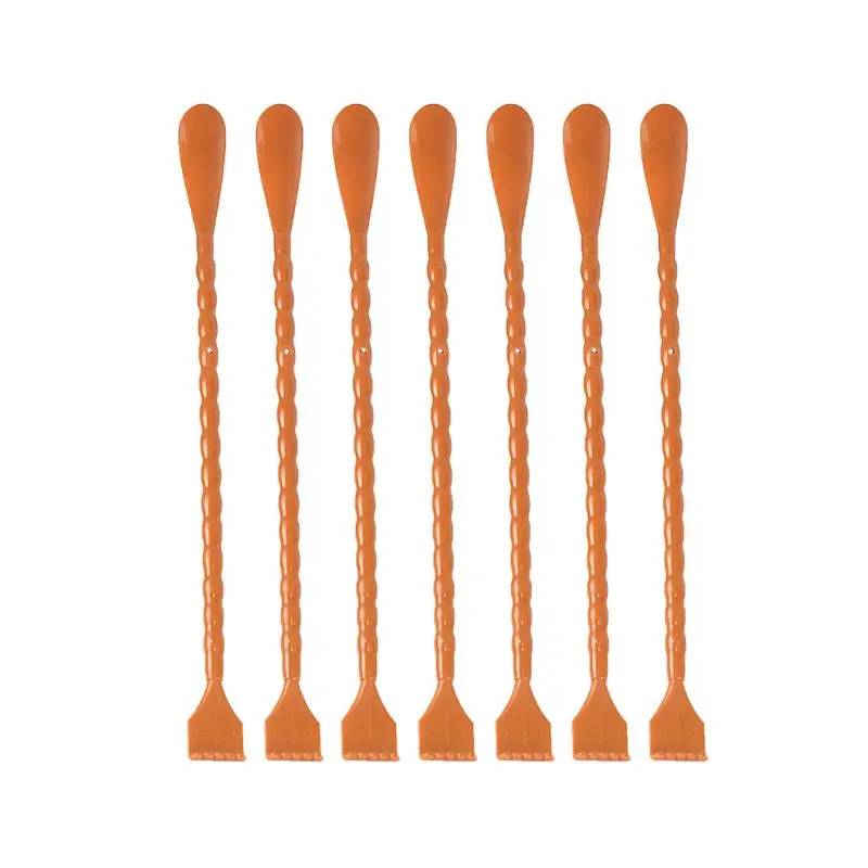 2 In 1 Multifunction Back Scratcher Shoehorn Cucurbit Shaped Anti-Slip Long Handle Shoe Horn Manual Massager Shoe Lifter Tools