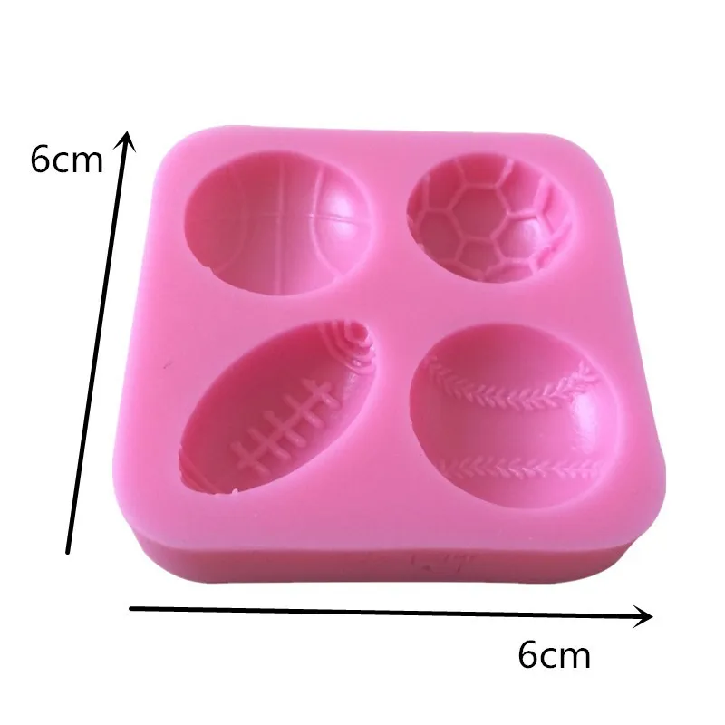 Football Basketball Baseball High Quality Silicone Fondant Cake Mold Chocolate Baking Decorating Tool Pasty Candy | Дом и сад