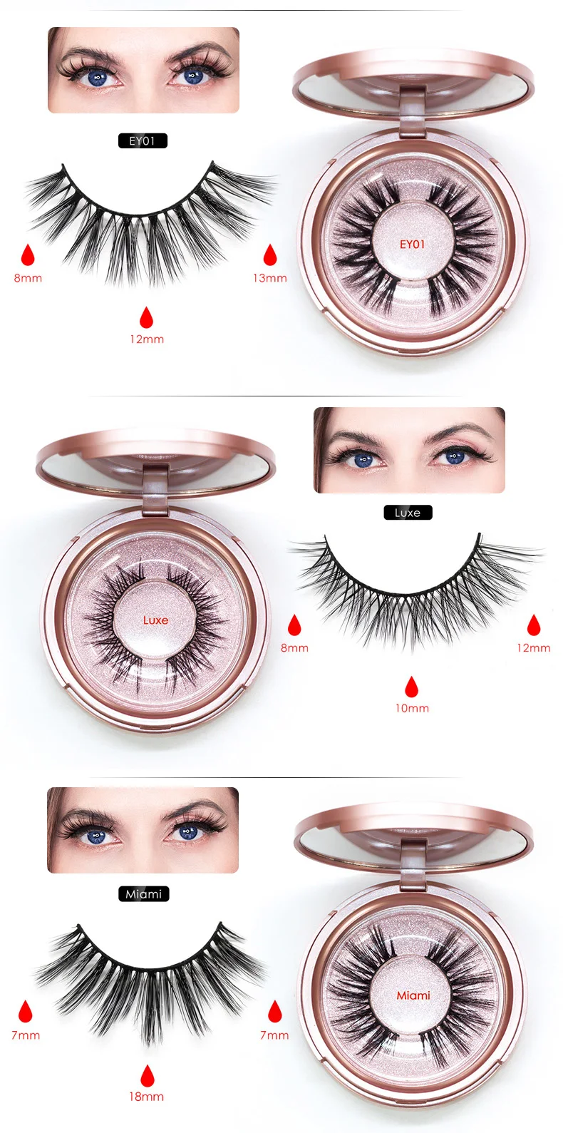 genailish magnetic eyelashes& magnetic eyeliner kit 5 magnets false eyelashes handmade natural 2 pairs lashes makeup tools set