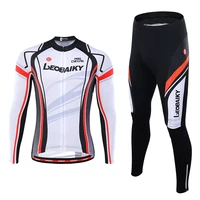leobaiky brand pro team 2021 men cycling jersey set long sleeves bicycle clothing mtb sportswear autumn spring thin bike uniform