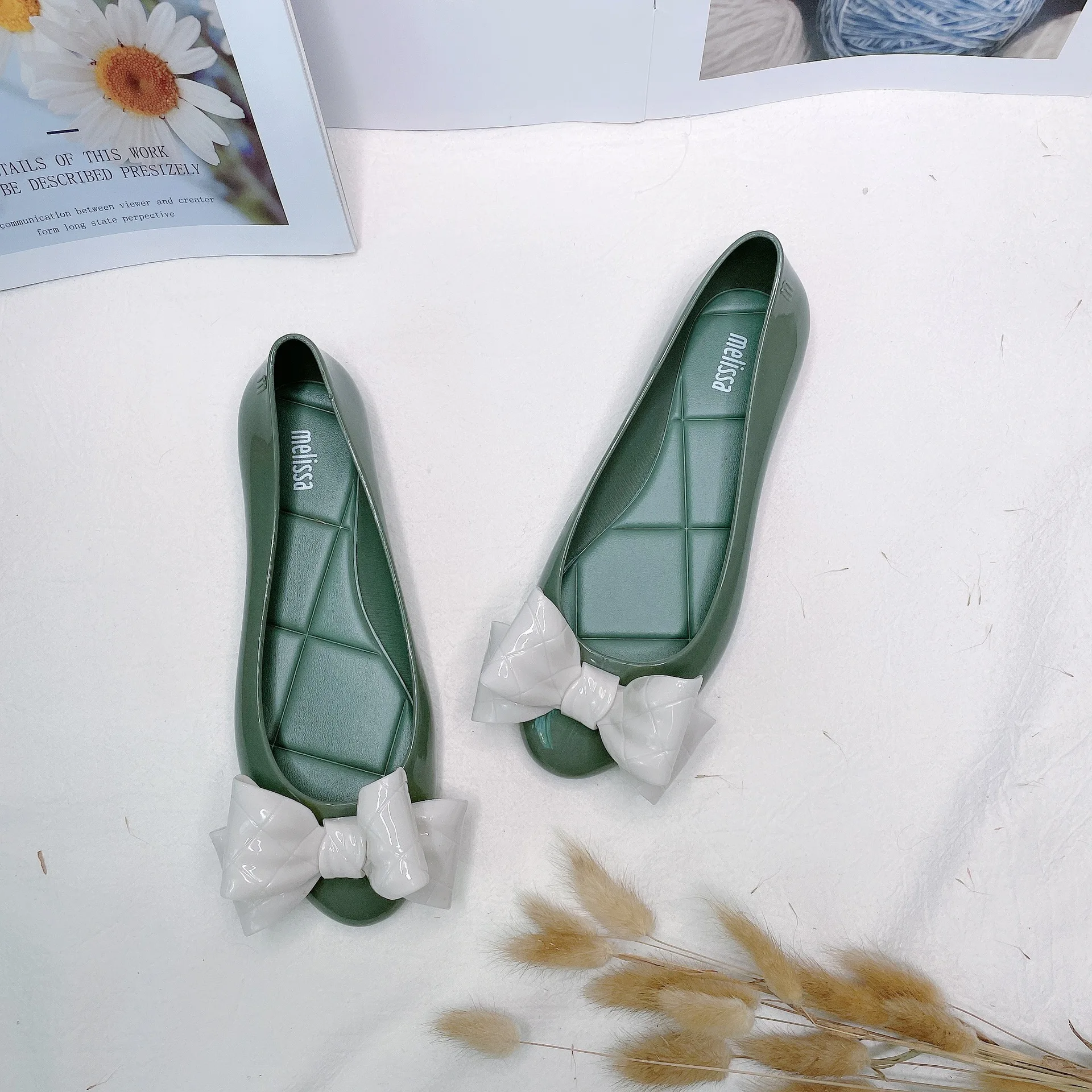 

Женские сандалии-желе с бантом Melissa, Пляжная удобная обувь для взрослых, 2021