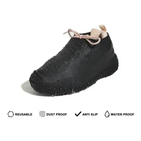 Waterproof Shoe Covers Cycling Rain Reusable Overshoes Silicone Latex Elastic Shoe Covers Protect Shoes Accessories Dust Covers