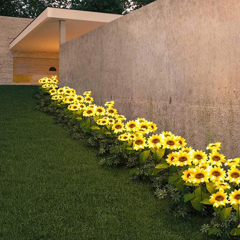 

1/2pcs Solar Sunflower Lights Garden Outdoor LED Flower Lamp Landscape Lawn Flower Light KSI999