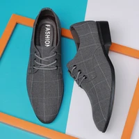 mens classic business shoes new mens formal shoes fashion korean pointed toe lace formal wedding shoes mens black plaid