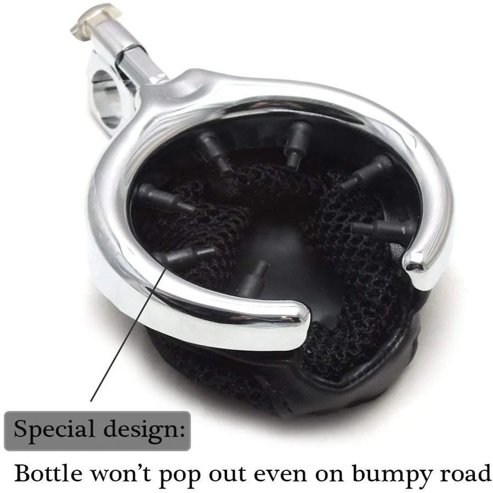 Держатель для мотоциклетных стаканов регулируемый металлический держатель