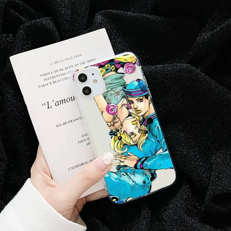 

anime JOJO Bizarre Adventure Japan Phone Case Transparent for iPhone 6 7 8 11 12 s mini pro X XS XR MAX Plus cover funda shell