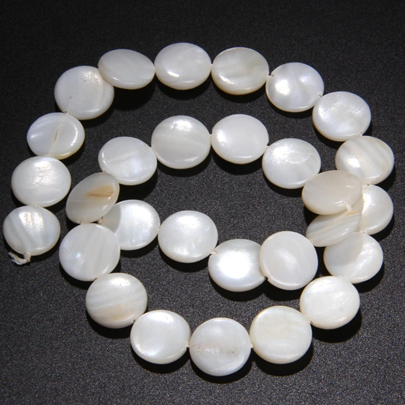Бусины Из Натуральной раковины 13 мм круглые бусины из пресноводного перламутра