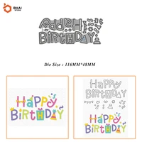 happy birthday metal cutting dies for diy scrapbooking photo album paper cards decorative crafts embossing cuts stencils