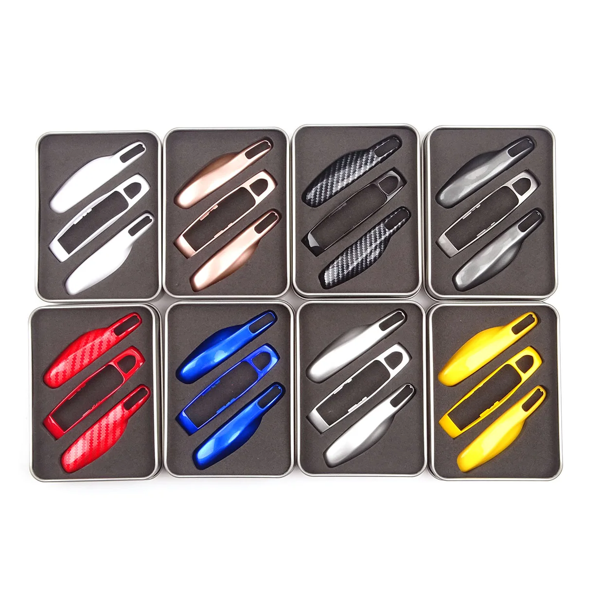 3 шт. цветной Чехол брелок из углеродного волокна с дистанционным управлением для