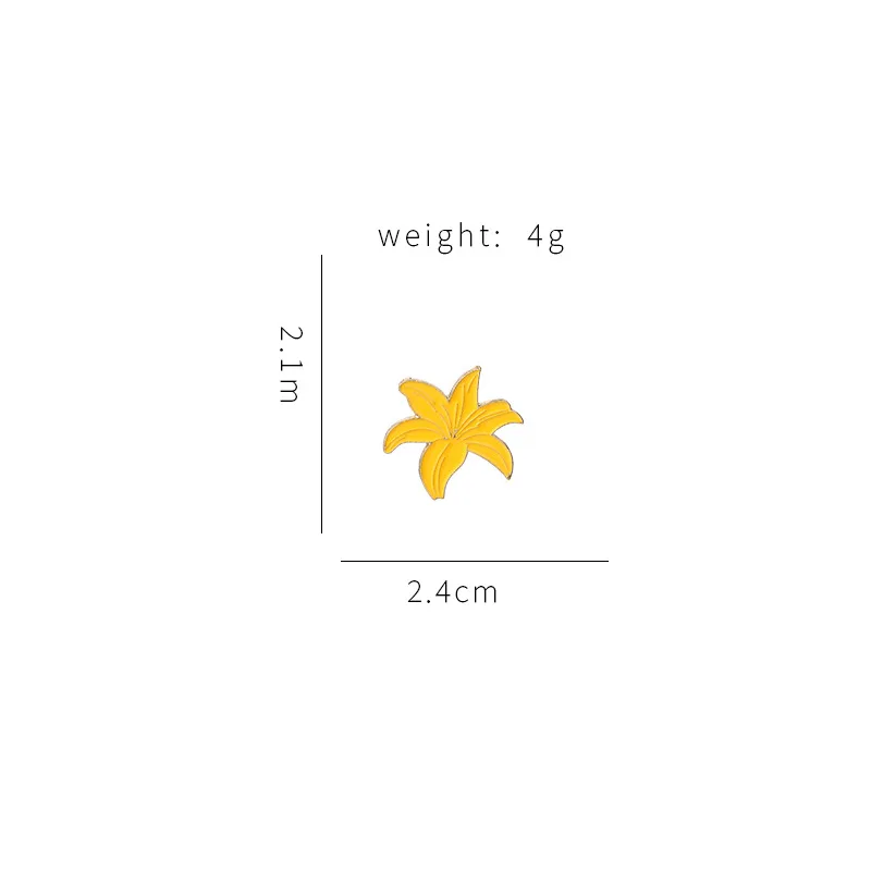Маленькая яркая желтая брошь в японском и корейском стиле простой дизайн