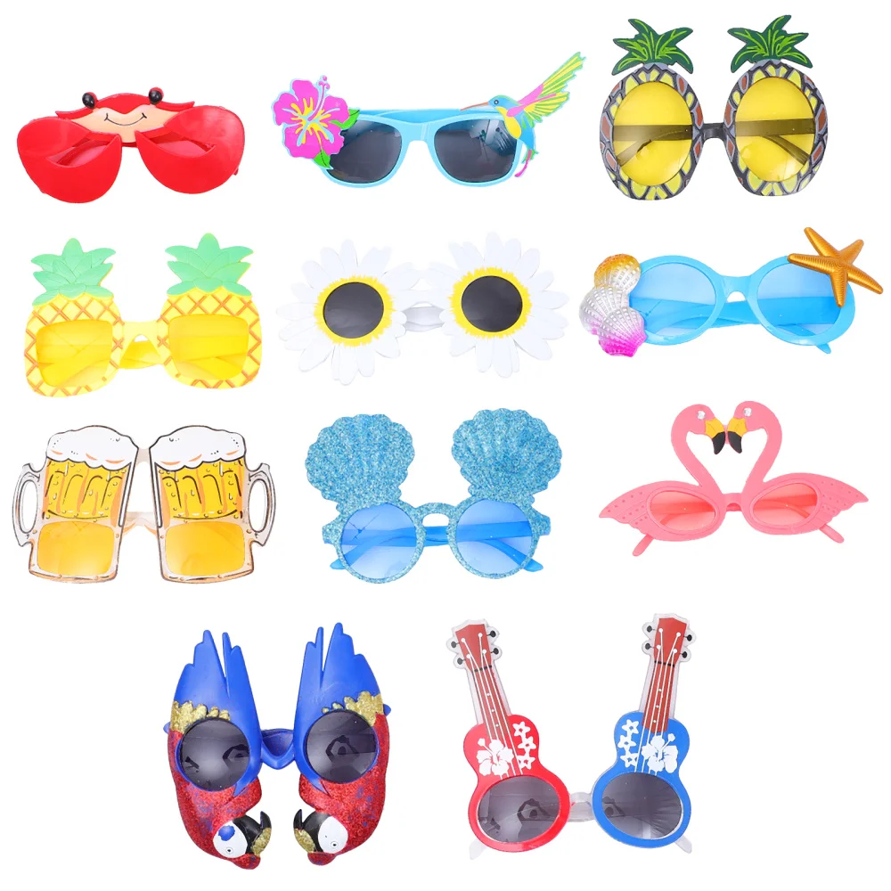 

11pcs Lovely Party Glasses Pretty Carnival Glasses Practical Beach Party Glasses
