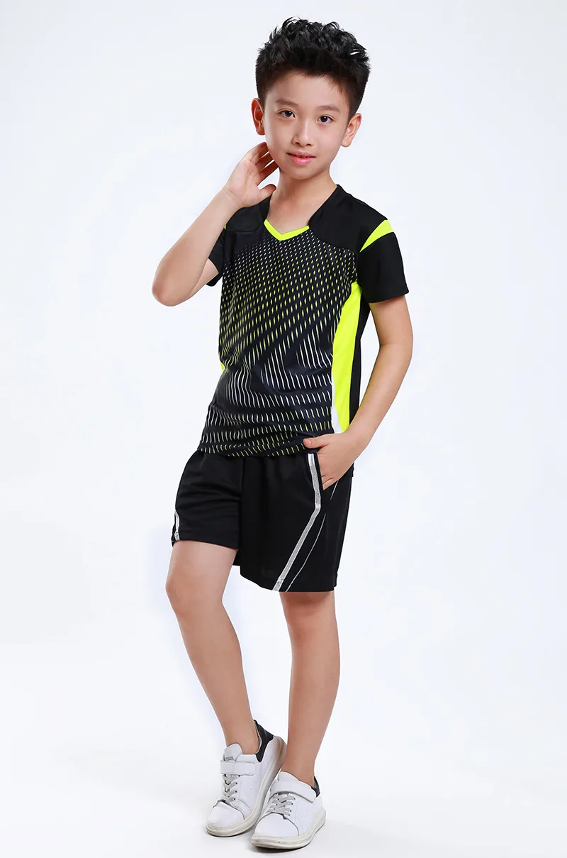 Free Print Children Badminton clothes Boy , Girl sports Tennis tracksuit , kids Badminton set , Child Tennis suit AF006