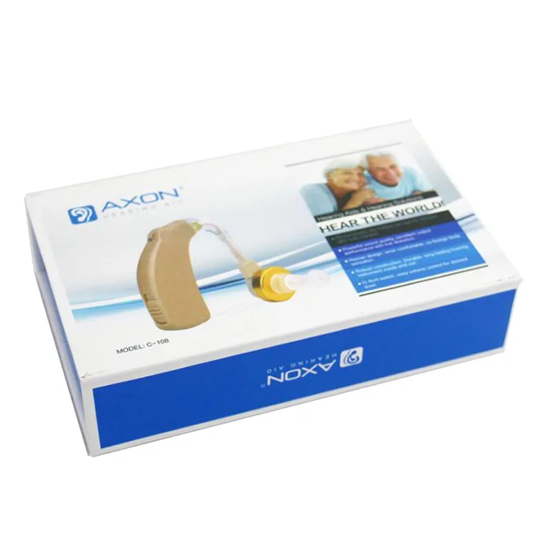 Аксон C 108 перезаряжаемый BTE слуховой аппарат аналоговые слуховые аппараты