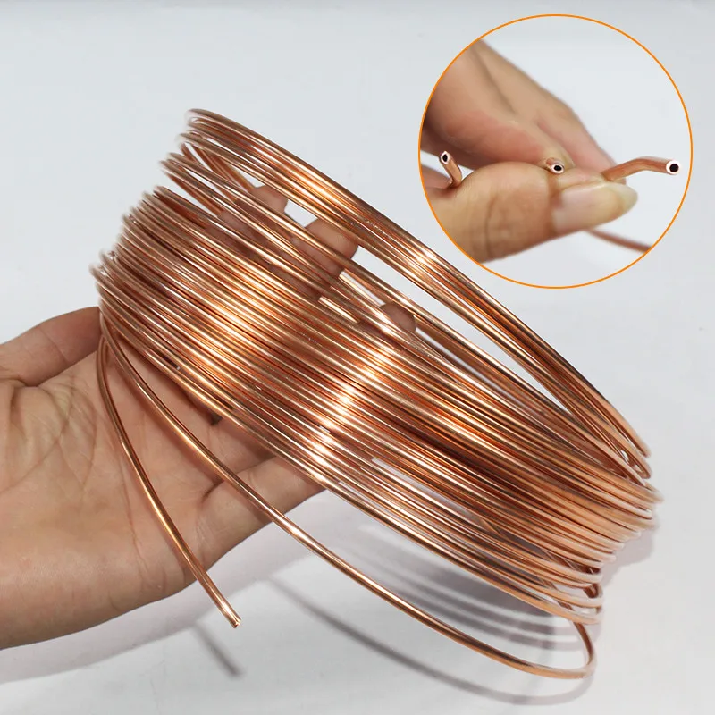 10 м тонкая трубка медная Кондиционер холодильник Мягкая 99.9% T2 медь DIY охлаждение |