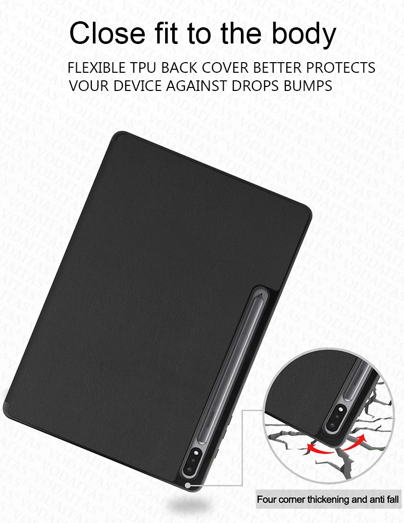 

Case For Samsung Galaxy Tab S7 T870 11" 2020 Tab S7+ T970 12.4" Tablet Case Cover Magnetic Case With Pen Holder