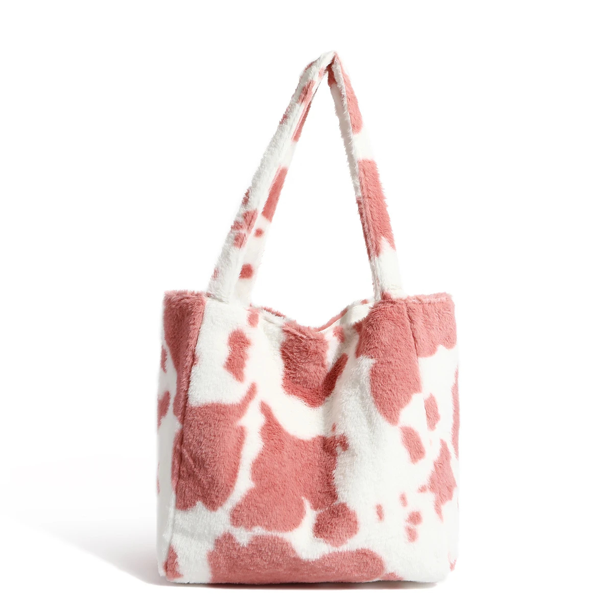 

Christmas Handbag Plush Faux Fur Tote Bag Flannel Shoulder Bags Retro Casual Work Bag Purses Autumn Winter Clutch Underarm Bags