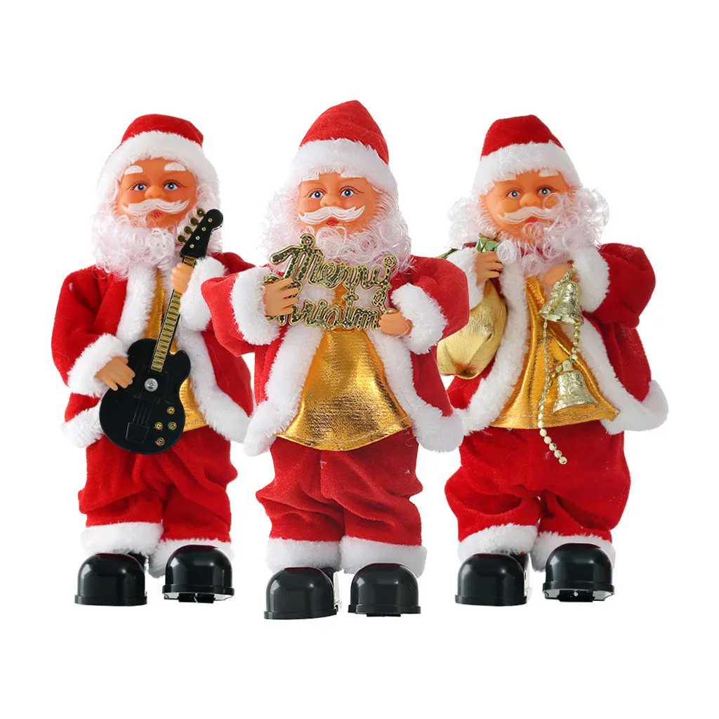 Рождественская искусственная музыкальная игрушка Санта электрическая