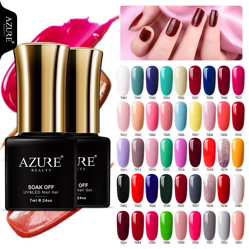 AZURE BEAUTY Гель-лак для ногтей Гибридный гвоздь цвета слоновой кости клей для дизайна ногтей впитывающий Полупостоянный Гель-лак 7 мл лазурный гель для ногтей