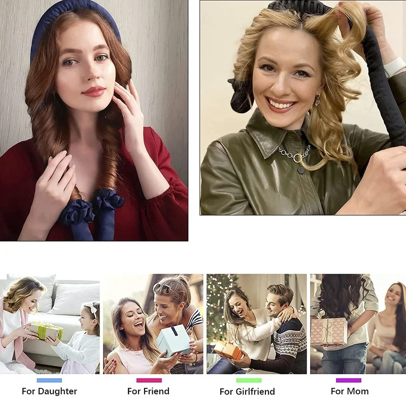 Women Hair Rollers Heatless Curling Rod Foam Curls Ribbon Sleeping Soft Headband Flexi Long Curlers DIY Styling Tools | Красота и