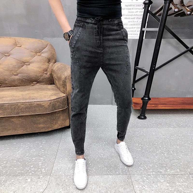 Универсальные мужские джинсы горячая распродажа модные серые повседневные