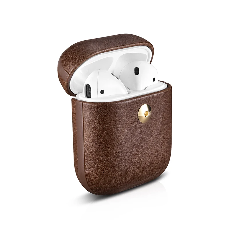 Чехол XOOMZ для Apple Airpods из натуральной кожи для Airpods 1 2 винтажная Защитная сумка для Airpods 2 1 жесткий чехол для ПК