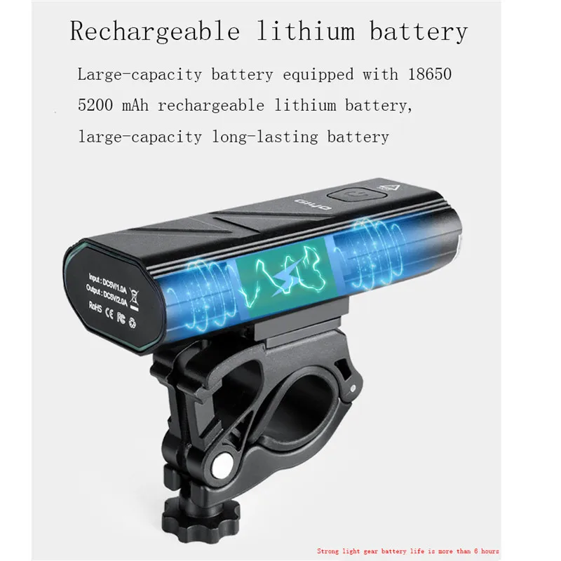 

Bicycle light front and rear USB rechargeable bicycle flashlight, bicycle front light mount MTB road bike rear light accessories