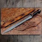 Металлический жестяной знак дамасский меч с фиксированным лезвием Гладиатор охотничий меч Кинжал