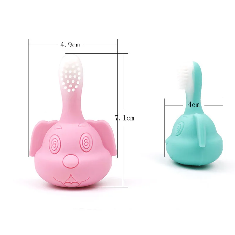 

1Pcs Food Grade Silicone Baby Teether Cute Dog shape baby Teething Stick Toddle Silicone Teething for newborns fidget toys