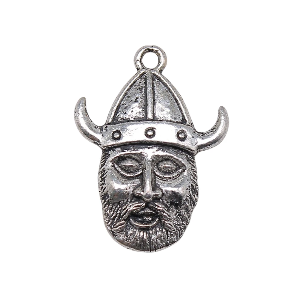 

4 шт. 28x20 мм Подвески для стариков викингов, стариков, подвески для стариков с покрытием под античное серебро, фурнитура для ювелирных издели...