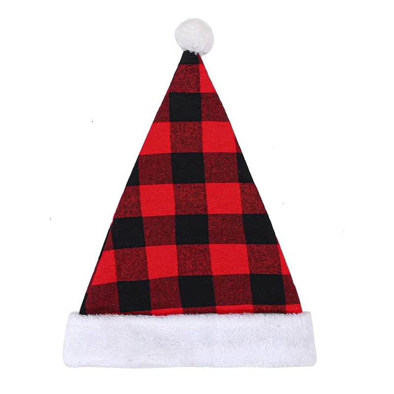 Черный красный плед бархатный шар Санта Клаус шляпа рождественские украшения