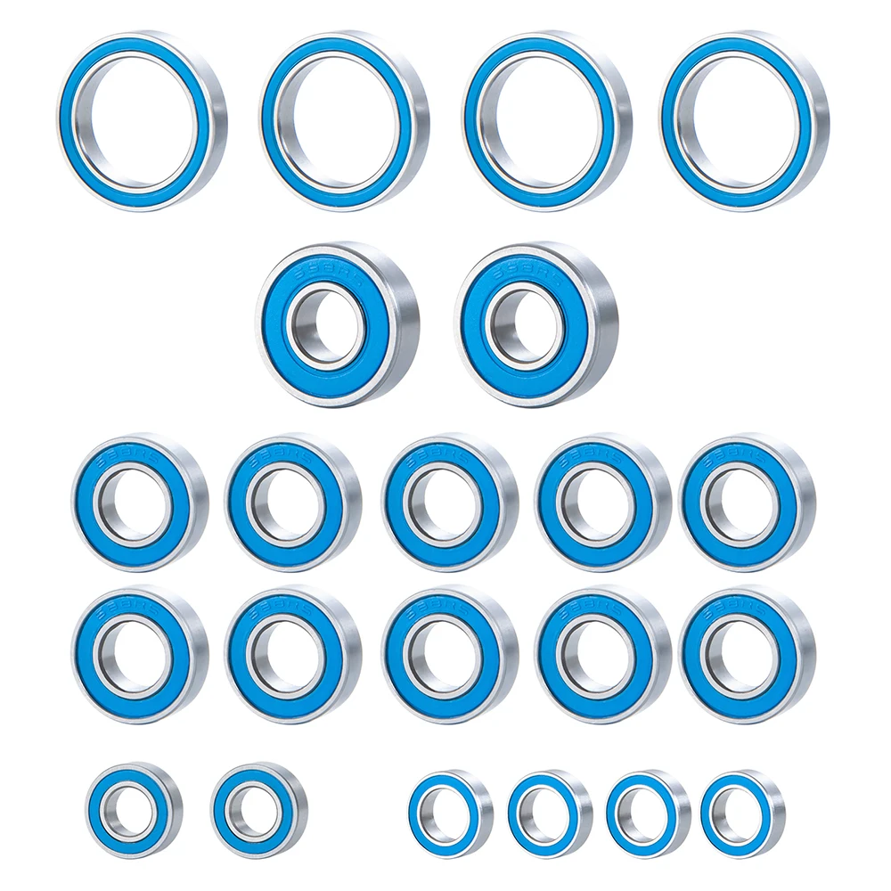 YEAHRUN-Kit de rodamiento de bolas para coche, piezas de rodamiento de 22 piezas para 1/8 Arrma 6S, Kraton 6s, Typhon 6s, Senton 6s y Outcast 6s BLX RC Crawler-4