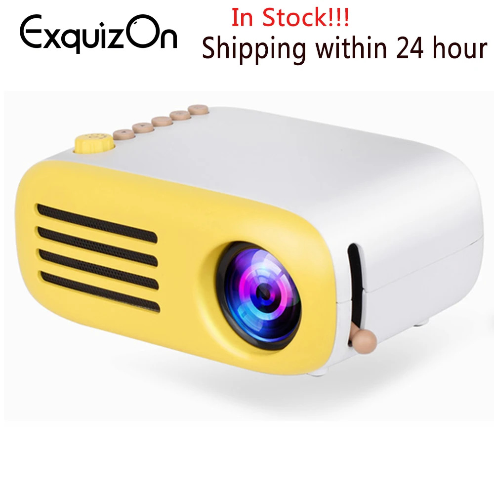 Exquizon YG300 Upgrade YG200 Мини светодиодный карманный проектор домашний детский подарок USB