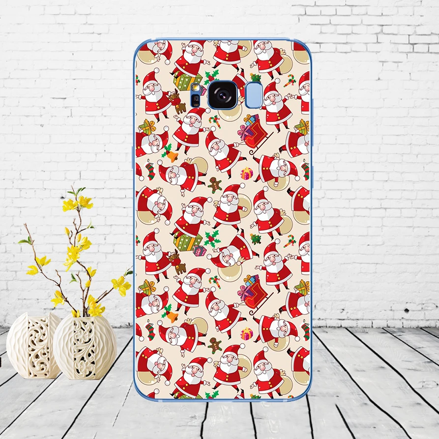 307DD с Новым годом Рождеством снеговик мягкий силиконовый чехол для Samsung Galaxy S6 S7