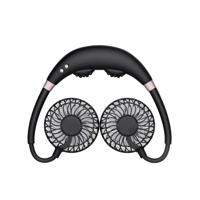 Koop Draagbare Opknoping Hals Fan Opvouwbare Usb Opladen Sport Mini Fan Massage Functie