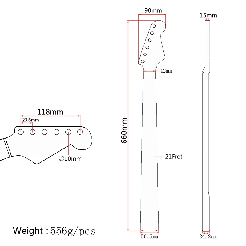 Электрогитара шеи 21 лада деревянный музыкальный сменный прибор аксессуары