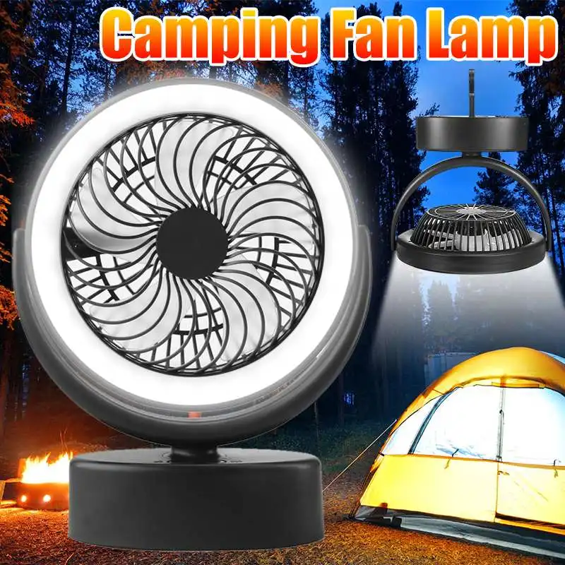 

Многофункциональный походный вентилятор с 30 светодиодный, Электрический подвесной светильник для палатки, портативный летний светильник ...