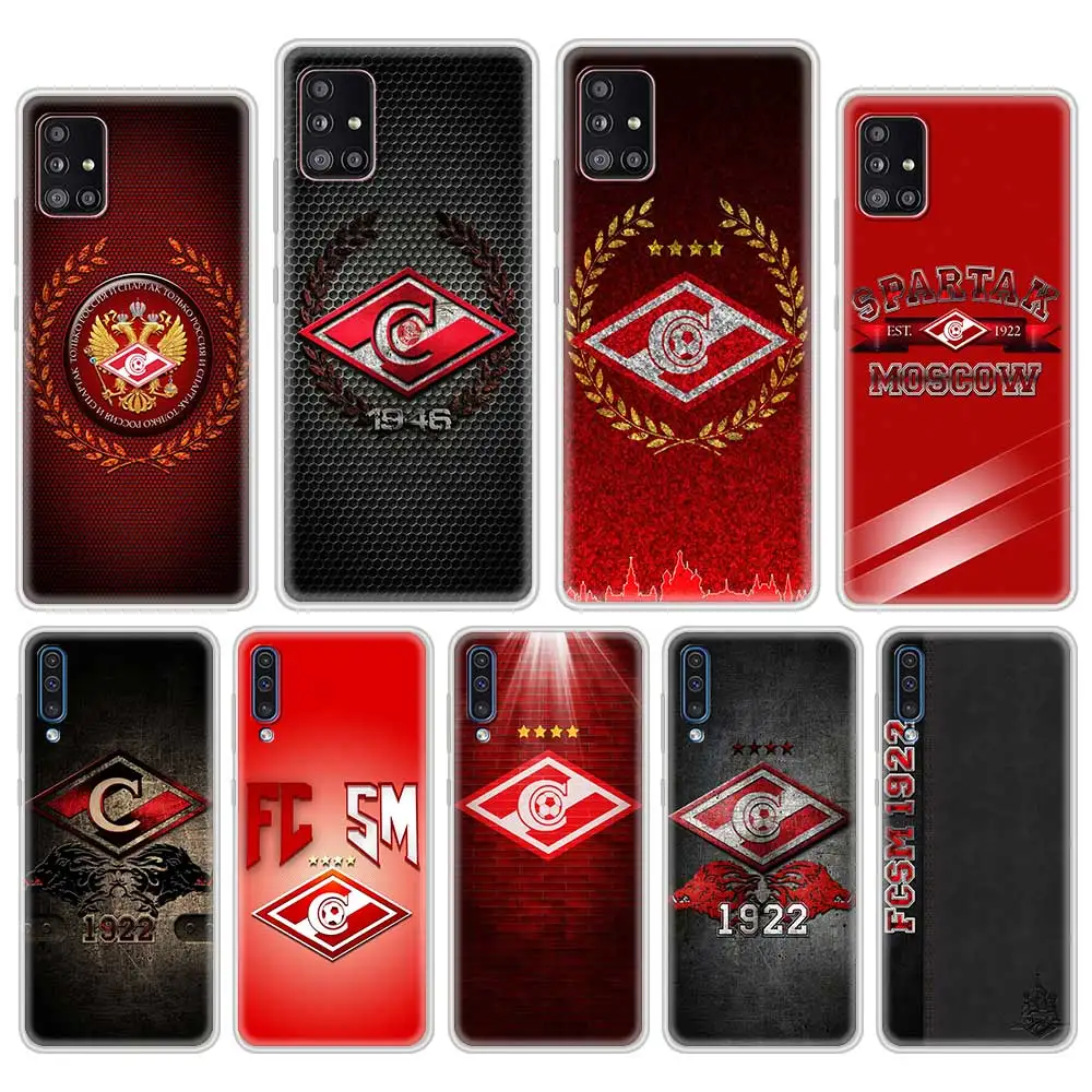 

Phone Case For Samsung A50 A51 A70 A71 S20 FE Capa for Galaxy A10 A20e A30 A40 A20s Soft Funda Cover Football Spartak Moscow