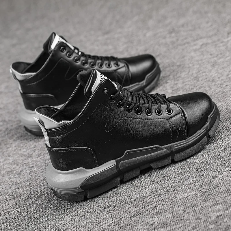 

Men's Shoes Fashion Moccasins For Men Leather Shoes Casual High Sneakers Mens Boots Zapatos Informales De Hombre Cuero