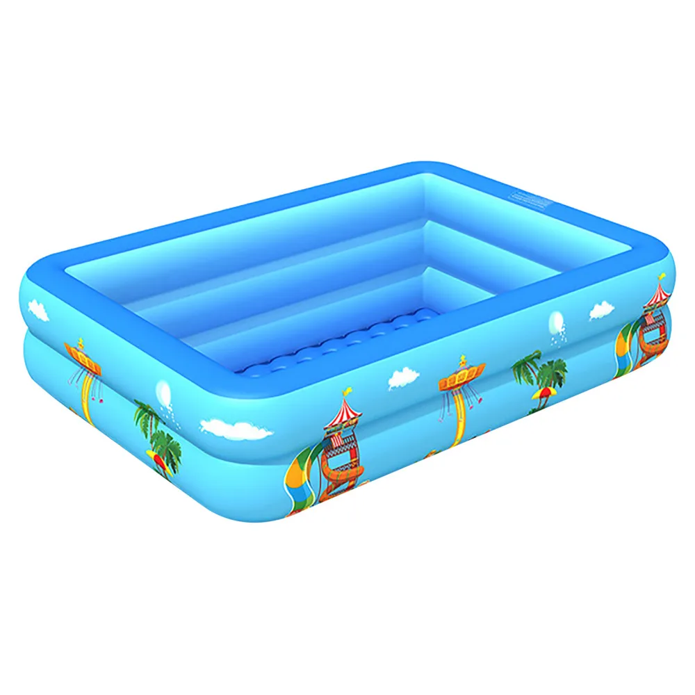 

Надувная ванна для купания, 120 см/130 см, для всей семьи, для больших детей, два/три слоя, 2021 детской, прямоугольная, ПВХ материал, синий сад