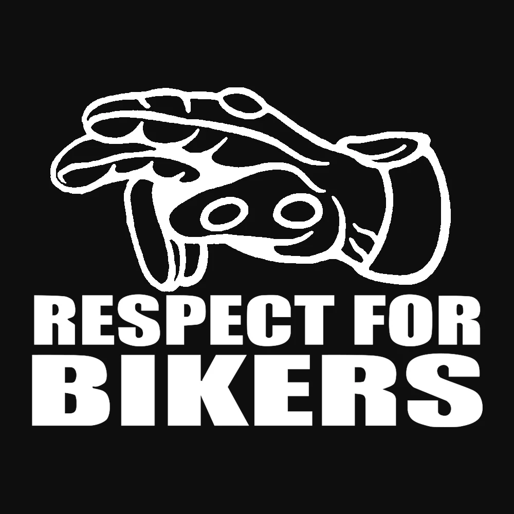 

Funny Car Stickers Respect for Bikers KK Vinyl Carbon Fiber 3D JDM Decal Motorcycle Car Styling Sunscreen Waterproof 15cmX11cm