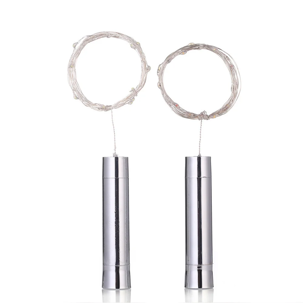 Светодиодный светильник 2 м 20LED серебряной проволоки бутылка Fairy Рождество