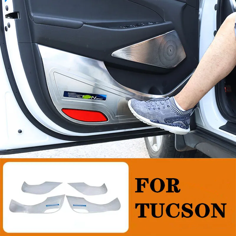 

Автомобильная Противоударная пленка из нержавеющей стали для двери панели подходит для Hyundai Tucson 2015 2016 2017 2018 2019 аксессуары для стайлинга