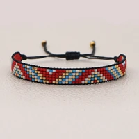 miyuki rice beads hand woven retro geometric beaded bohemian elements ethnic style couple bracelet hand chain bracelets