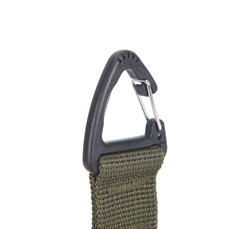 

Outdoor Webbing Belt Clip Climbing Carabiner Buckle Tactical Backpack Bag Webbing Belt Clip Clasp Hanging Chain Key Hook