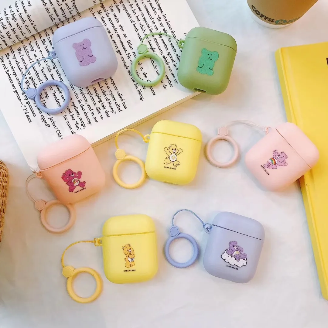 Силиконовые наушники INS Rainbow Чехол для Apple AirPods, беспроводные Bluetooth наушники для зарядки, чехол для Airpods
