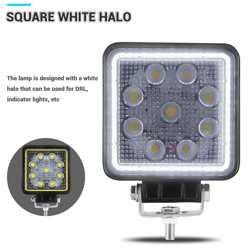 4-дюймовый автомобильный светодиодный рабочий светильник с белым ангельским