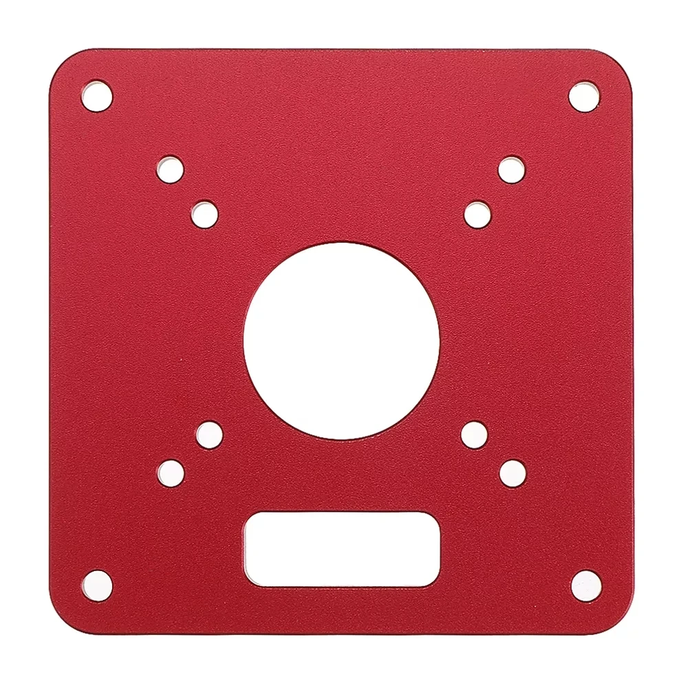 ALLSOME 120x120mm Woodworking Aluminum Alloy Router Table Insert Plate Mounting Base Plate for MAKITA RT0700C WORX Aoben HT2801