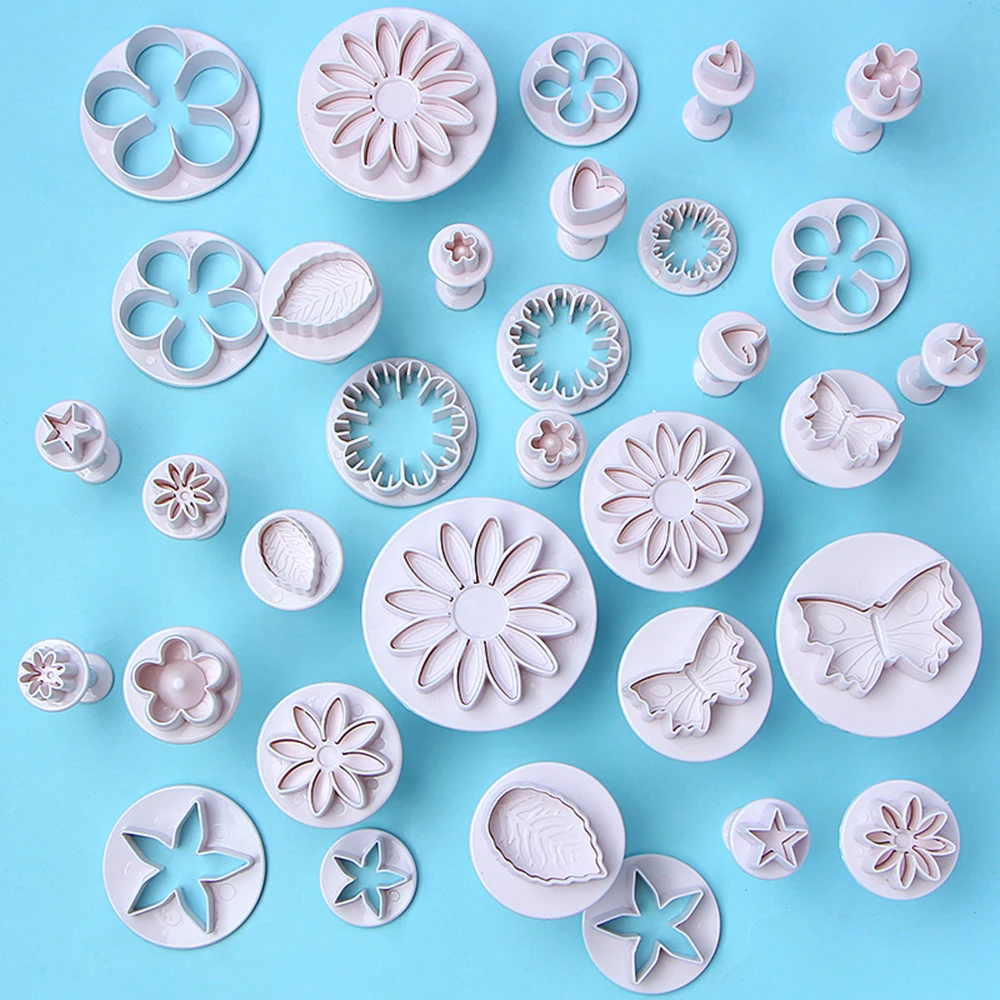 33 шт./компл. инструменты для украшения торта Fondant (сахарная) вырубки печенья Форма
