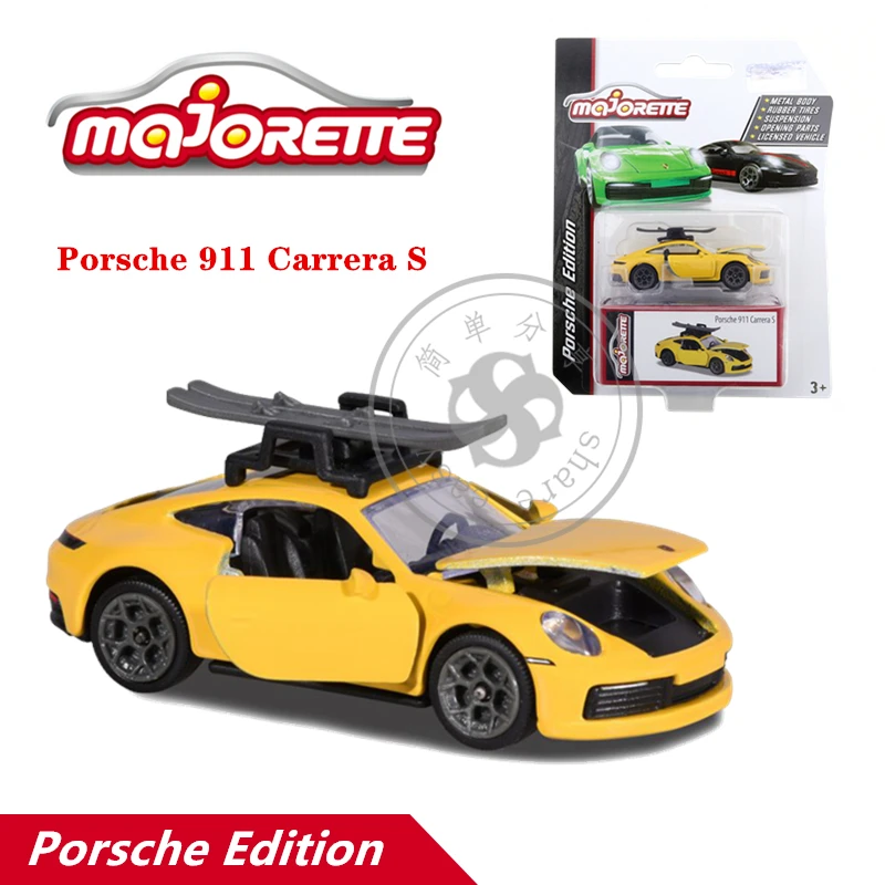 Литая игрушечная машинка Majorette 1/64 Porsche 911 992 Carrera S Coupe Lavaorange |